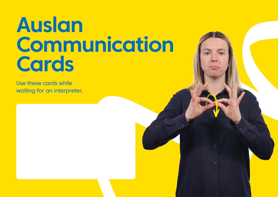 Auslan Communication Cards front page